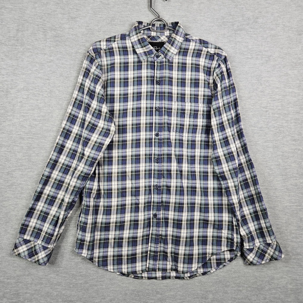 Rails Men's Button Up Long Sleeve Blue Plaid Check Lightweight Shirt Size M